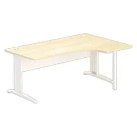 Bureau BUENOS AIRES compact retour à droite hêtre/blanc, L180 photo du produit