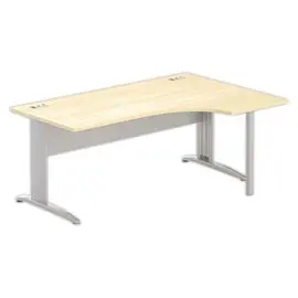 Bureau BUENOS AIRES compact retour à droite hêtre/alu, L180 photo du produit