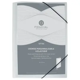 Chemises &agrave; &eacute;lastiques en polypropyl&egrave;ne - Personnalisable - Blanc photo du produit