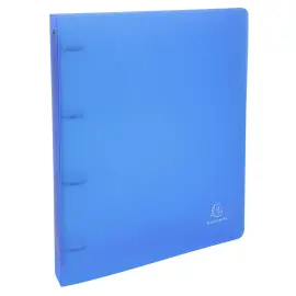 Classeur polypropyl&egrave;ne chromaline A4 - 4 anneaux - Bleu clair - Exacompta photo du produit