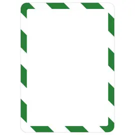 Lot de 2 Pochettes cadre magnétique A4 vert/blanc photo du produit