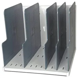 Trieur vertical Modulotop Ecoblack - 4 compartiments - Gris - EXACOMPTA photo du produit