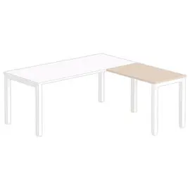 Retour BRUXELLES 98 x 60 acacia -pieds blancs photo du produit