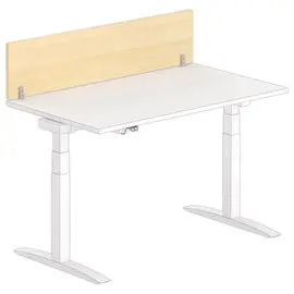 Cloisonnette pour bureau L. 140 h&ecirc;tre/alu photo du produit