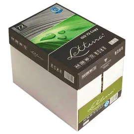 5 Ramettes de 500 feuilles de papier blanc recyclé - A4 80g - LETTURA photo du produit