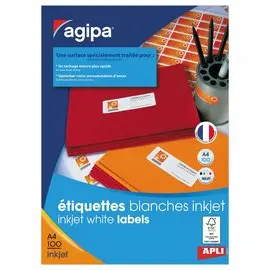 100 Planches d'étiquettes jet d'encre 63,5x33,9 mm 2400 étiq/boîte photo du produit