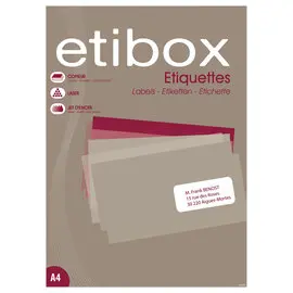 100 Planches d'&eacute;tiquettes 70x37 mm par 2400/bo&icirc;te, rouge photo du produit