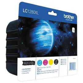 4 Cartouches BROTHER LC1280XL noir,cyan,magenta et jaune photo du produit