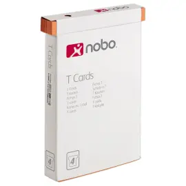 100 Fiches T pour planning - Taille 4 - Orange - NOBO photo du produit