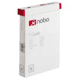 100 Fiches T pour planning - Taille 4 - Rouge - NOBO photo du produit