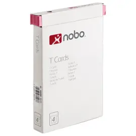 100 Fiches T pour planning - Taille 4 - Rose - NOBO photo du produit