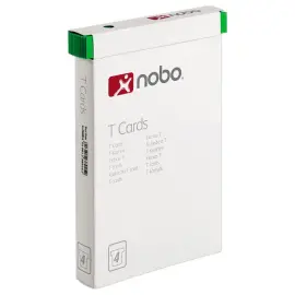 100 Fiches T pour planning - Taille 4 - Vert  - NOBO photo du produit