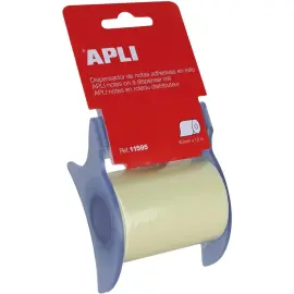 D&eacute;vidoir notes en rouleau APLI 10 M x 6 cm Jaune photo du produit