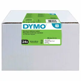 Pack de 24 Rouleaux de 130 étiquettes blanches 28x89mm pour DYMO Label Writer photo du produit