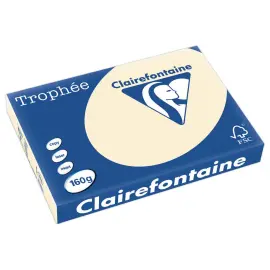 Ramette de 250 feuilles de papier couleurs pastel Troph&eacute;e A3 -160g photo du produit