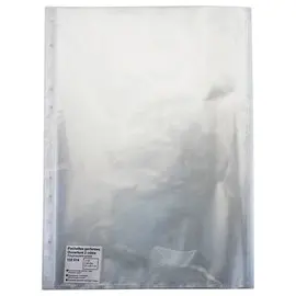 100 Pochettes perforées polypro ouverture 2 cotés 35 µ - grainé photo du produit