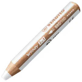 Crayons multi-surfaces woody 3in1 - Blanc - Stabilo photo du produit