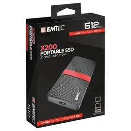 Disque dur externe SSD Emtec USB 3.1 -512Go photo du produit
