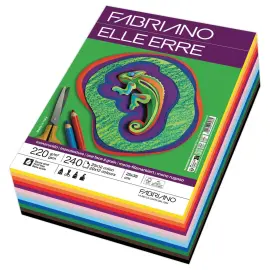 240 Feuilles de dessin "ELLE ERRE" 25X35 cm - 220gr ASSORTIS photo du produit