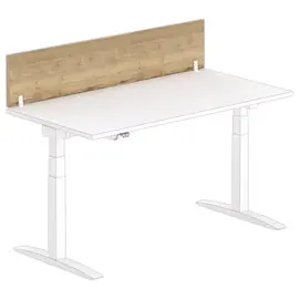 Cloisonette pour bureau L. 160 chêne veiné/blanc photo du produit