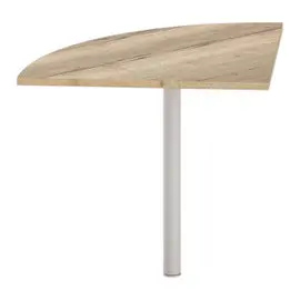 Angle liaison 80X80 bureau 2 pieds chêne veiné /alu photo du produit