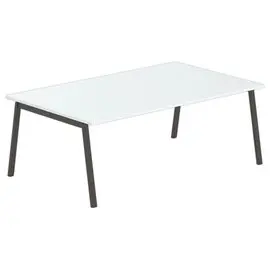 Table rectangulaire 200x120 Gris / Piét.Anthracite photo du produit