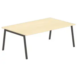 Table rectangulaire 200x120 Hêtre / Piét.Anthracite photo du produit