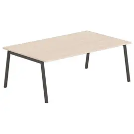 Table rectangulaire 200x120 Acacia / Piét.Anthracite photo du produit