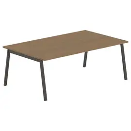 Table rectangulaire 200x120 Noyer / Piét.Anthracite photo du produit