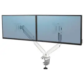 Bras porte-écrans double Platinum Series - Blanc - FELLOWES photo du produit
