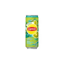 24 Canettes Green Ice Tea - Saveur citron vert menthe - 33cl - LIPTON photo du produit