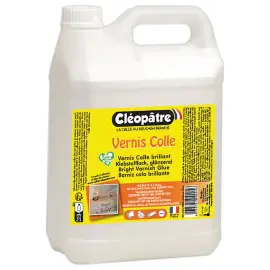 Colle vernis brillante sans solvant - 5 kg - Transparent - Cl&eacute;op&acirc;tre photo du produit