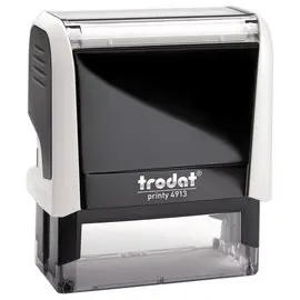 Timbre personnalisable Printy 4913 - Boitier blanc - Encre noire  - 6 lignes max - TRODAT photo du produit