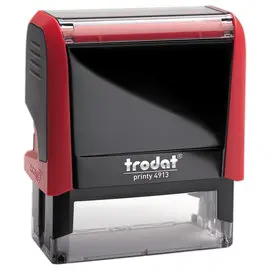 Timbre personnalisable Printy 4913 - Boîtier rouge - Encre noire - 58x 22 mm - TRODAT photo du produit