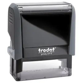 Timbre personnalisable Printy 4915 - Boîtier gris - Encre noire - 70x 25 mm - TRODAT photo du produit
