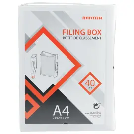 Bo&icirc;te valisette personnalisable - polypropyl&egrave;ne A4 - Dos 10 cm -  translucide  - Access photo du produit