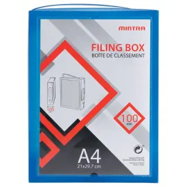 Bo&icirc;te valisette personnalisable  en polypropyl&egrave;ne A4 - Dos 10 cm photo du produit