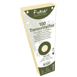100 Intercalaires trap&egrave;ze perfor&eacute;es Forever - beige - Exacompta photo du produit