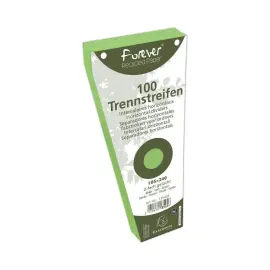 100 Intercalaires trap&egrave;ze perfor&eacute;es Forever - vert - Exacompta photo du produit