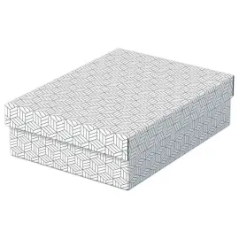 3 Bo&icirc;tes de rangement Home - Taille M basse - Blanc - Esselte photo du produit