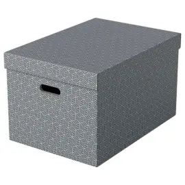 3 Bo&icirc;tes de rangement Home taille L - Gris - Esselte photo du produit