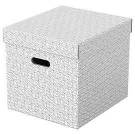 3 Boîtes de rangement Home - Taille Cube - Blanc - ESSELTE photo du produit