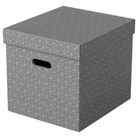 3 Boîtes de rangement Home - Taille Cube - Gris - ESSELTE photo du produit
