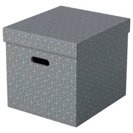 3 Bo&icirc;tes de rangement Home - Taille Cube - Gris - Esselte photo du produit
