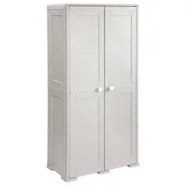 Armoire haute polypropyl&egrave;ne 2 portes battantes 79x43x164 cm gris photo du produit