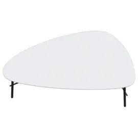 Table basse gigogne 93 cm blanche mont&eacute;e photo du produit