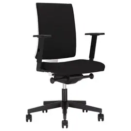 Siège NAVIGO synchrone coque blanche -tissu et accot 4d noir montés photo du produit