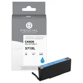 Cartouche Canon CLI-571XL cyan compatible FIDUCIAL photo du produit