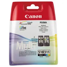 Pack de 2 Cartouches CANON PG510/CL511 noire et 3 couleurs photo du produit