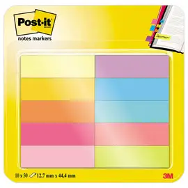 Marque-pages papier couleurs assorties - 10 blocs x 50 feuilles - POST-IT photo du produit